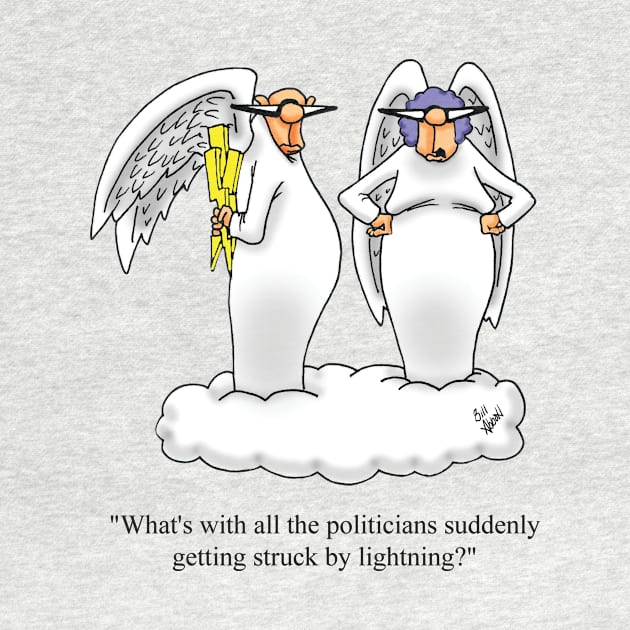 Funny Political Angel and Wife Cartoon Humor by abbottcartoons